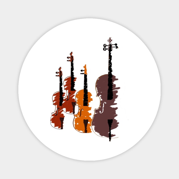 violins illustration Magnet by I-Heart-All